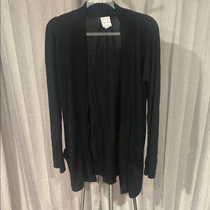 Hippie Rose Black Open-Front Women's Cardigan